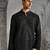 Black embroidered georgette kurta set