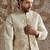 White embroidered silk kurta bundi set