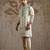 Ivory embroidered chanderi silk kurta set