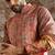 Multicolor embroidered pashmina kurta bundi set