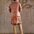 Multicolor embroidered pashmina kurta bundi set