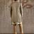 Gold embroidered raw silk indo western set