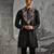 Black embroidered chanderi silk kurta set