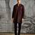 Maroon Textured kurta set