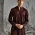 Maroon Textured kurta set