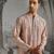 Blush Pink embroidered chanderi silk kurta set