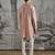 Blush Pink embroidered chanderi silk kurta set