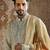 Gold embroidered tissue kurta set