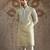 Gold embroidered tissue kurta set
