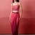 Pink ombre pre-drape skirt with handwork blouse & ombre dupatta