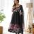 black festive wear designer heavy pure soft organza silk hand work readymade suit