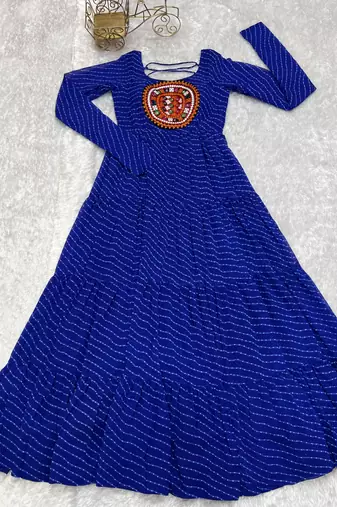 Navy blue festive wear designer heavy pure soft fox georgette  readymade suit