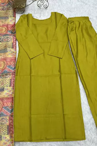 Mustard festive wear designer pure viscose multi floral print work readymade suit
