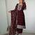 Maroon festive wear designer pure blooming rangoli silk  readymade suit