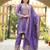Lavender festive wear designer chinon heavy embroidery sequence work readymade suit