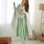 Mint green festive wear designer heavy pure roman silk chanderi  readymade suit