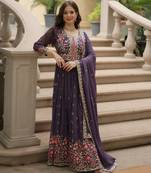 Onion festive wear designer faux georgette  readymade suit