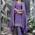 Lavender festive wear designer chinon  sequence embroidery work readymade suit