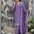 Lavender festive wear designer chinon  sequence embroidery work readymade suit