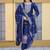 Navy blue festive wear designer chinon  sequence embroidery work readymade suit