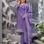 Lavender festive wear designer chinon  sequence embroidery work readymade suit