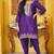 Purple festive wear designer chinon  sequence embroidery work readymade suit