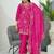 Pink festive wear designer chinon  sequence embroidery work readymade suit