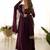 Wine festive wear designer heavy pure roman silk chanderi   readymade suit