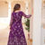 Purple festive wear designer fox georgette heavy sequence embroidery work readymade suit