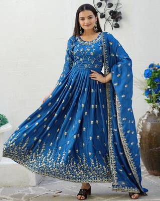 Morpeach festive wear designer  chinon   readymade suit 1
