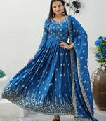 Morpeach festive wear designer  chinon   readymade suit