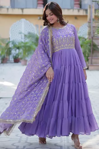 Star georgette festive wear designer star georgette  readymade suit