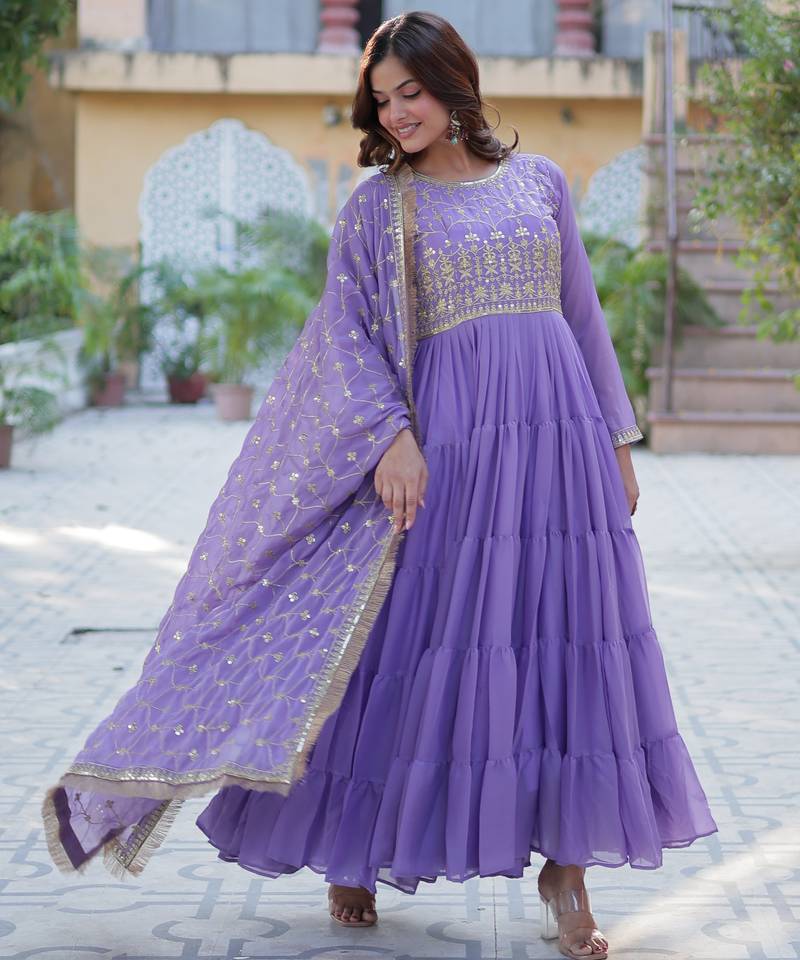 Star georgette festive wear designer star georgette  readymade suit