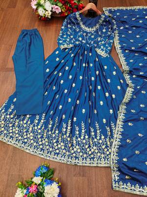 Morpeach festive wear designer  chinon   readymade suit 3