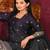 Black festive wear designer chinon sequence embroidery work readymade suit