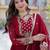 Maroon festive wear designer  faux blooming georgette  readymade suit
