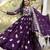 Purple festive wear designer fox georgette  readymade suit