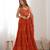 Orange festive wear designer heavy pure soft fox georgette  readymade suit