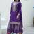 Purple festive wear designer chinon  heavy embroidery sequence work readymade suit