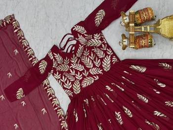 Pink festive wear designer fox georgette  readymade suit 4