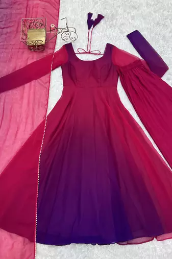 Multi festive wear designer heavy pure soft fox georgette  readymade suit