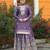 Lavender festive wear designer  chinon sequence embroidery work readymade suit