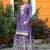 Lavender festive wear designer  chinon sequence embroidery work readymade suit