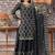Black festive wear designer  chinon sequence embroidery work readymade suit
