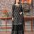 Black festive wear designer  chinon sequence embroidery work readymade suit