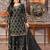 Black festive wear designer  chinon sequence embroidery work readymade suit