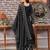 Black festive wear designer  chinon sequence embroidery work readymade suit