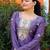 Lavender festive wear designer  chinon sequence embroidery work readymade suit