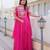 Rani Pink festive wear designer pure georgette bandhej  readymade suit