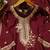 Maroon festive wear designer chinon  readymade suit